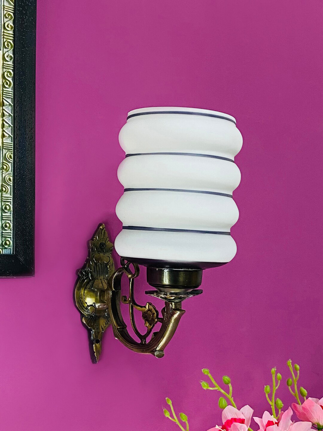 foziq White & Brown Wall Pendant Lamp