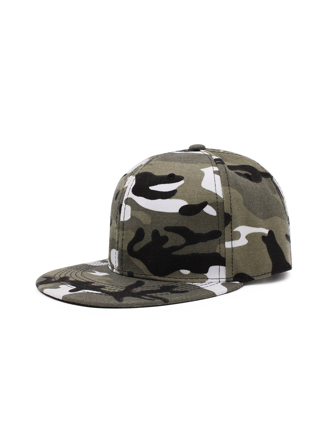 JENNA Unisex Printed Adjustable Snapback Cap With Flat Brim