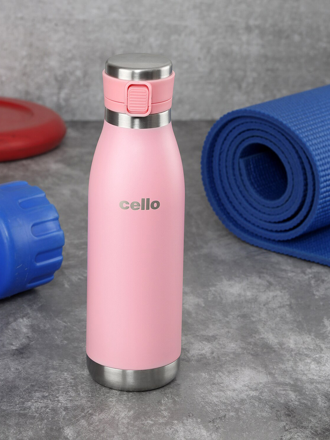 Cello Duro Jet Pink Stainless Steel Double Wall Vacuum Flask - 900ml