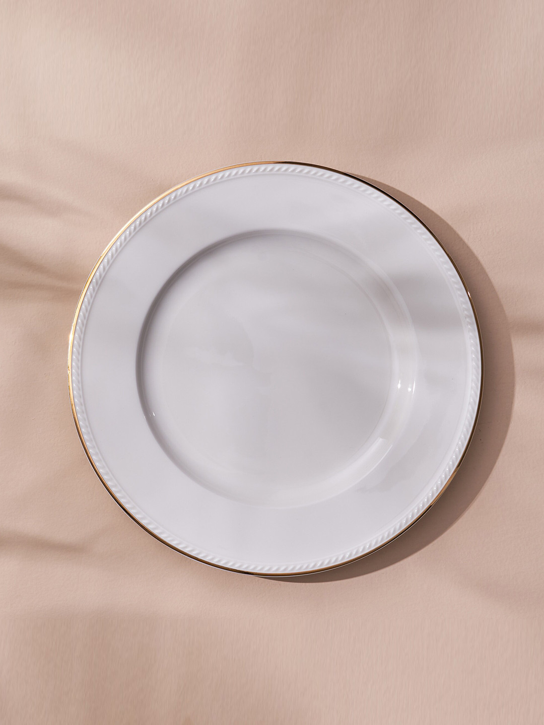 Home Centre Marshmallow White Stoneware Dinner Plate