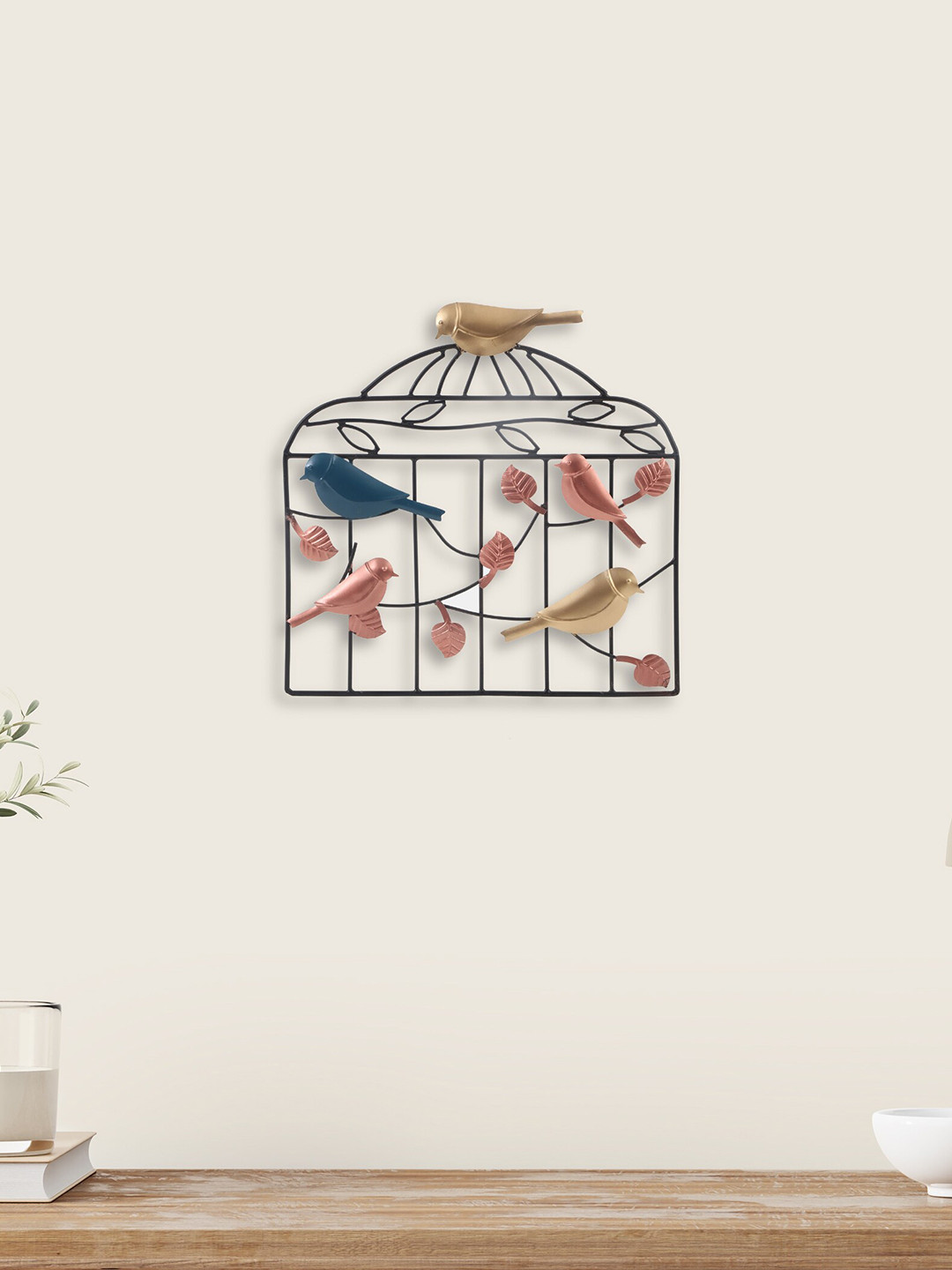 Home Centre Pacific Iliano Black Open Cage Wall Accent