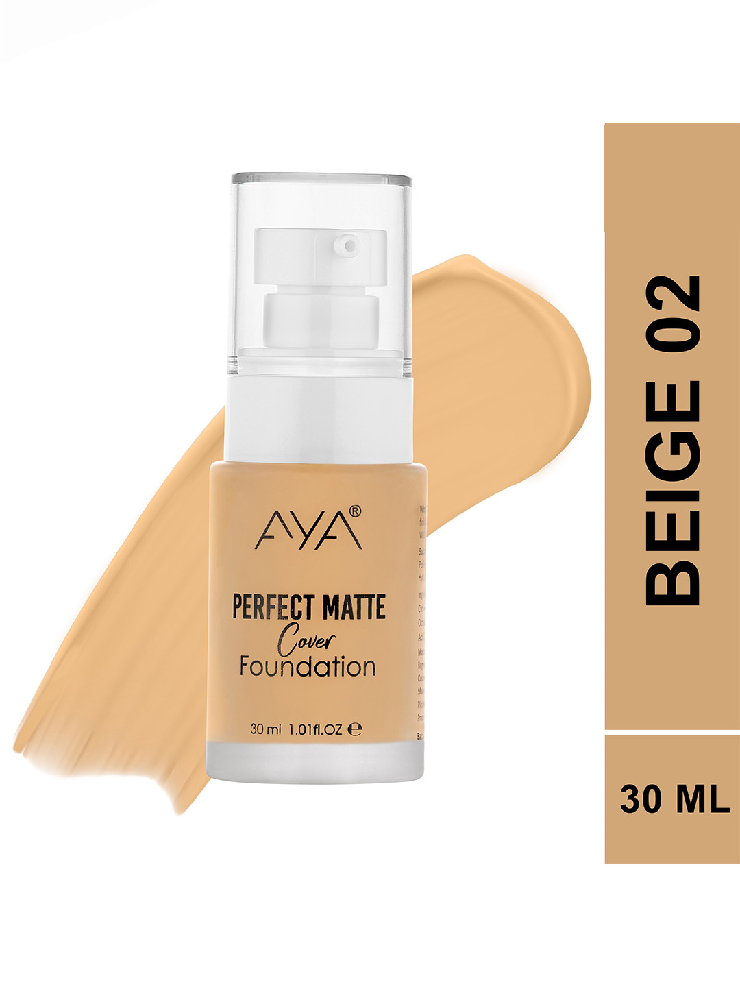 AYA Perfect Matte Water Resistant Cover Foundation 30 ml - Medium Beige 02