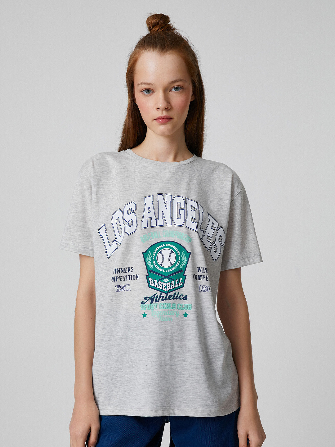 Koton People Or Place Printed Round Neck Casual T-shirt