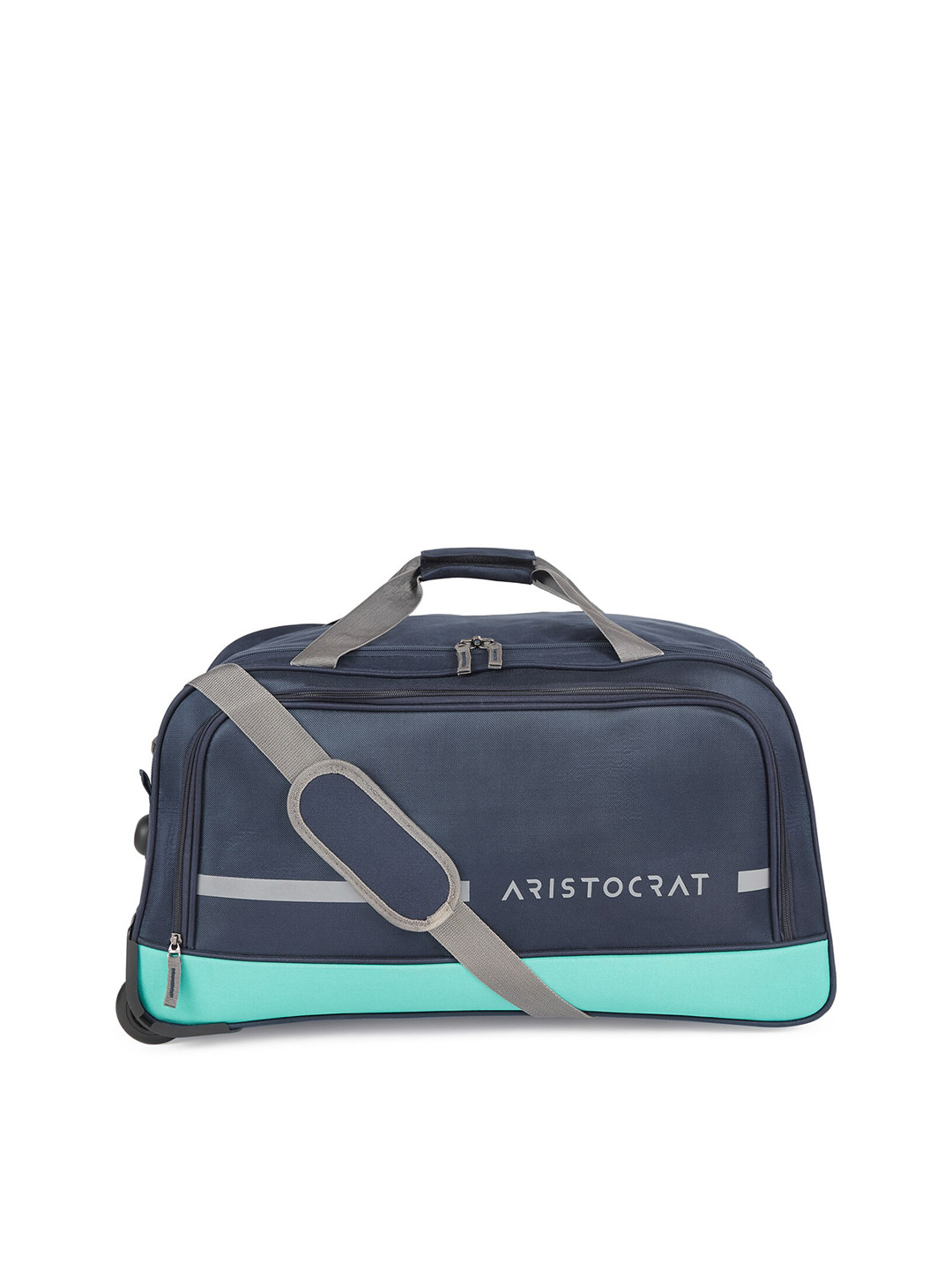 Aristocrat Brand Logo Printed Small Trolley Duffel Bag