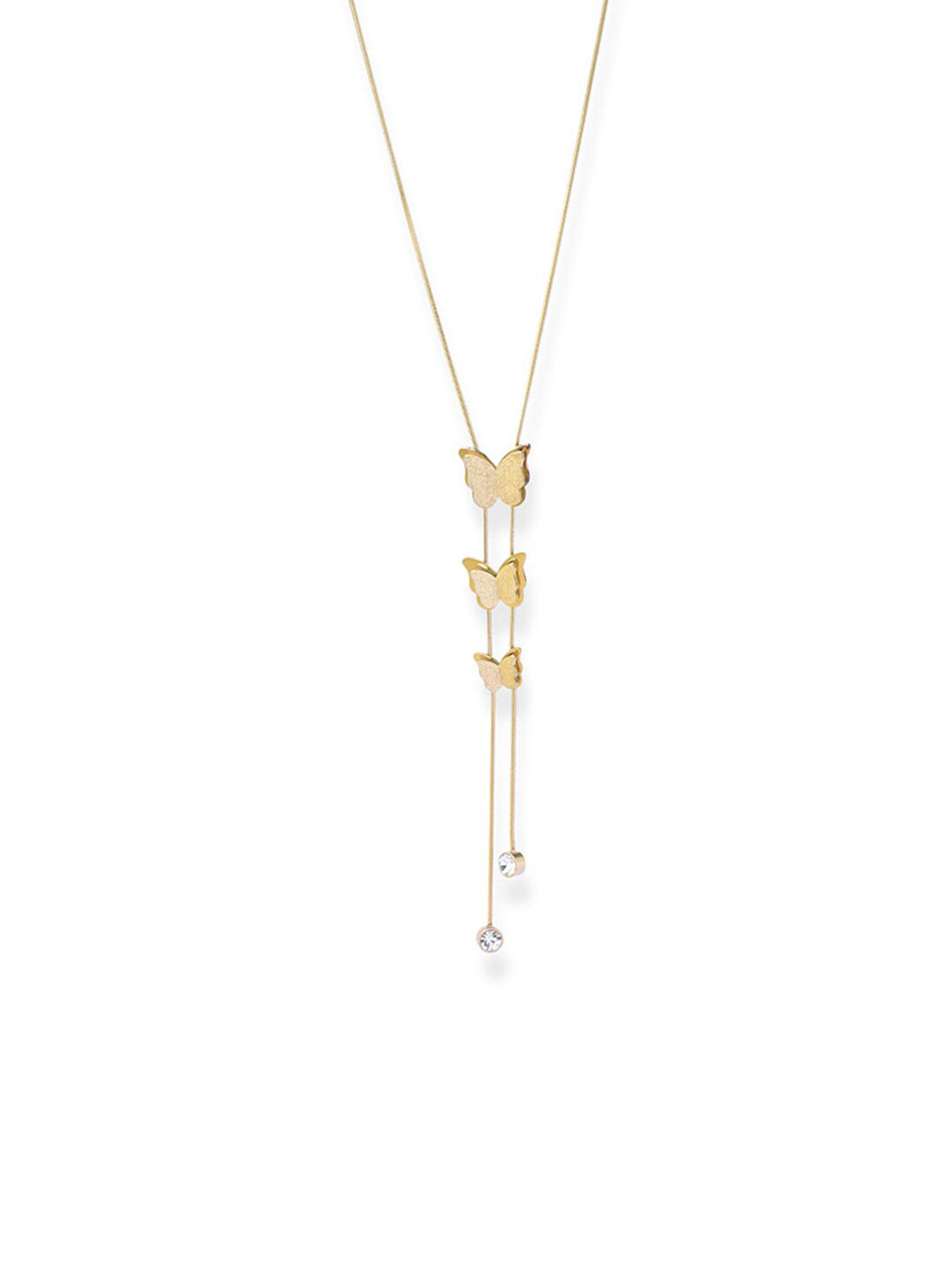 PALMONAS Gold-Plated Butterfly Long Chain