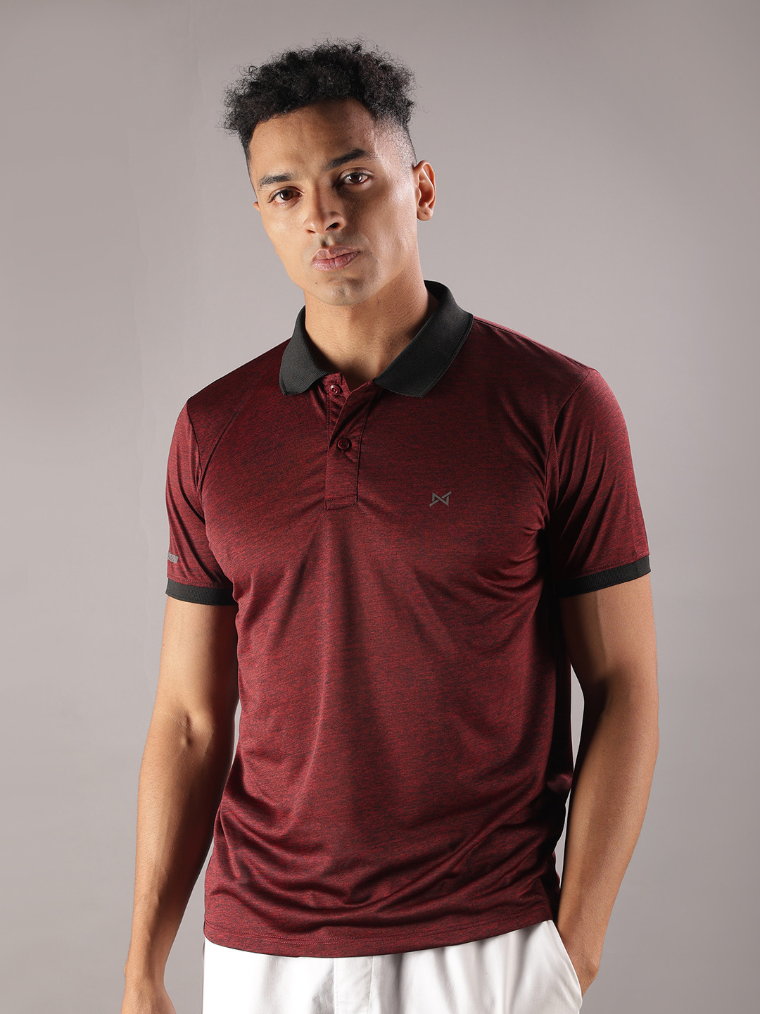 Force NXT Men Microfiber Anti Viral Anti Odour Cool Collared Polo Sports Solid T-Shirt