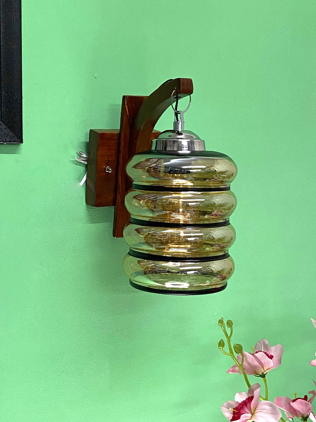 foziq Brown Glass Wall Lamp