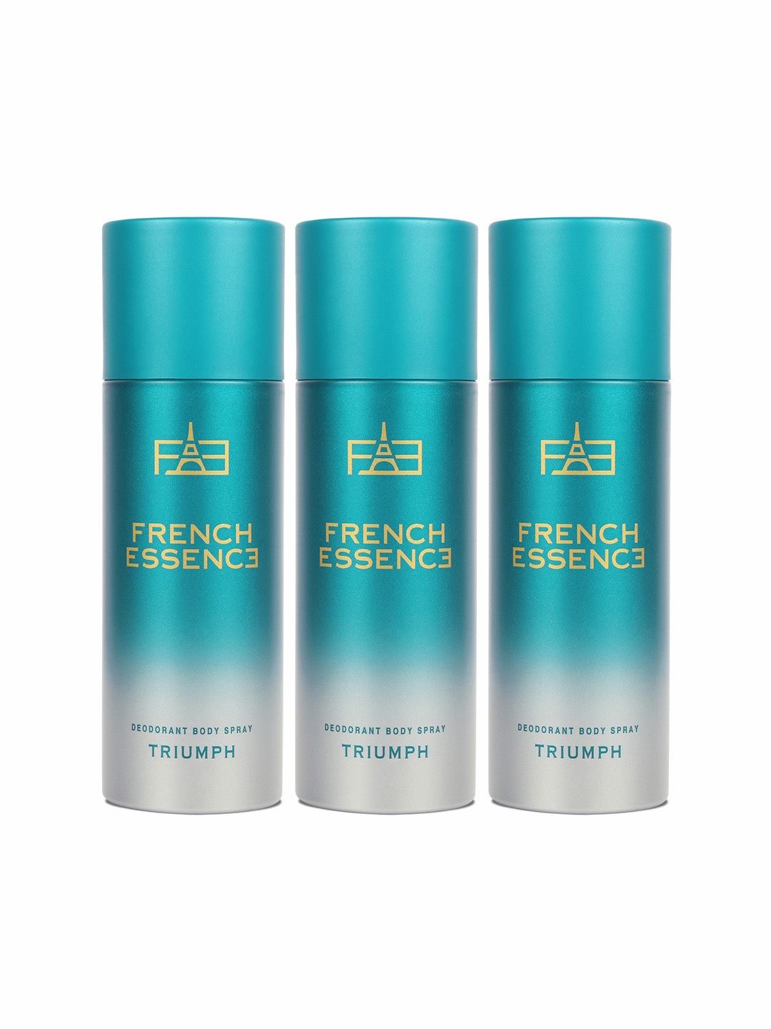 FRENCH ESSENCE Set Of 3 Long Lasting Triumph Deodorants Body Spray - 150ml Each
