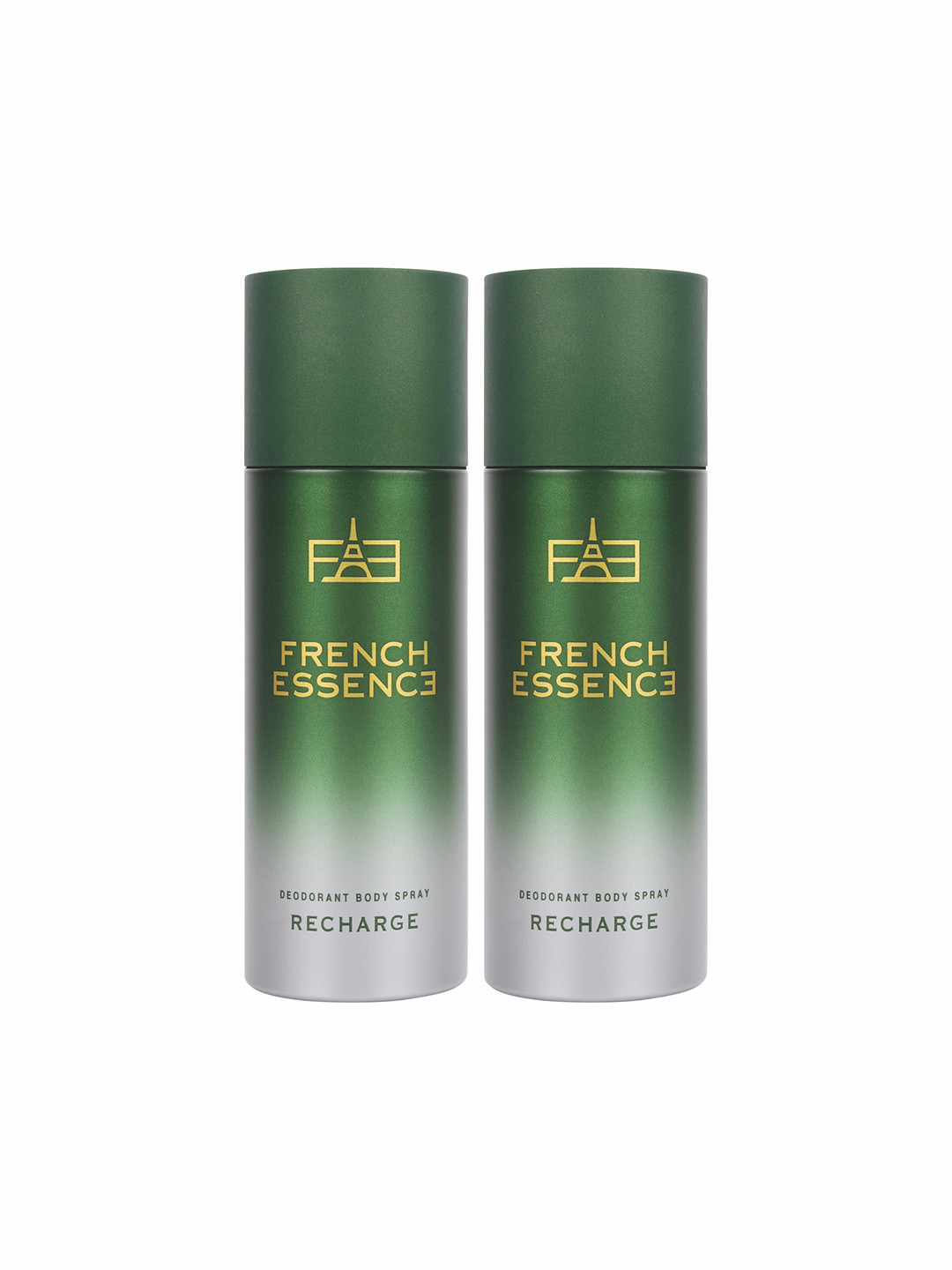 FRENCH ESSENCE Set of 2 Recharge Long Lasting Deodorant Body Spray - 150 ml Each