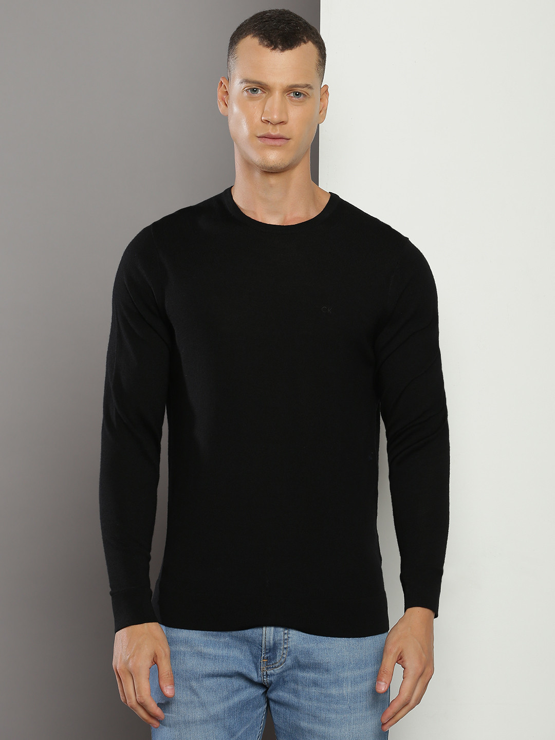Calvin Klein Jeans Long Sleeves Woollen Pullover