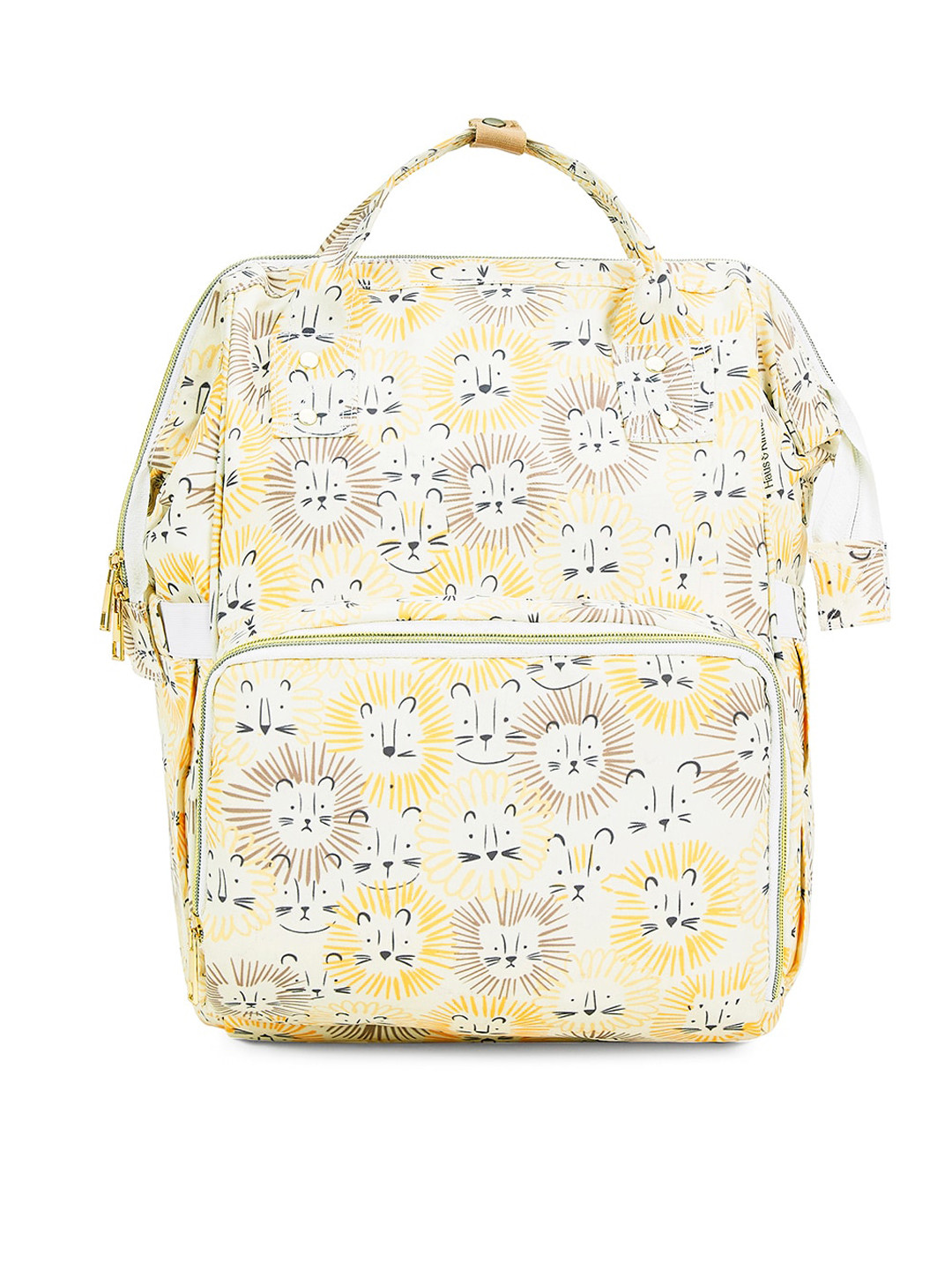 haus & kinder Kids Printed Canvas Water Resistant 20L Diaper Backpack