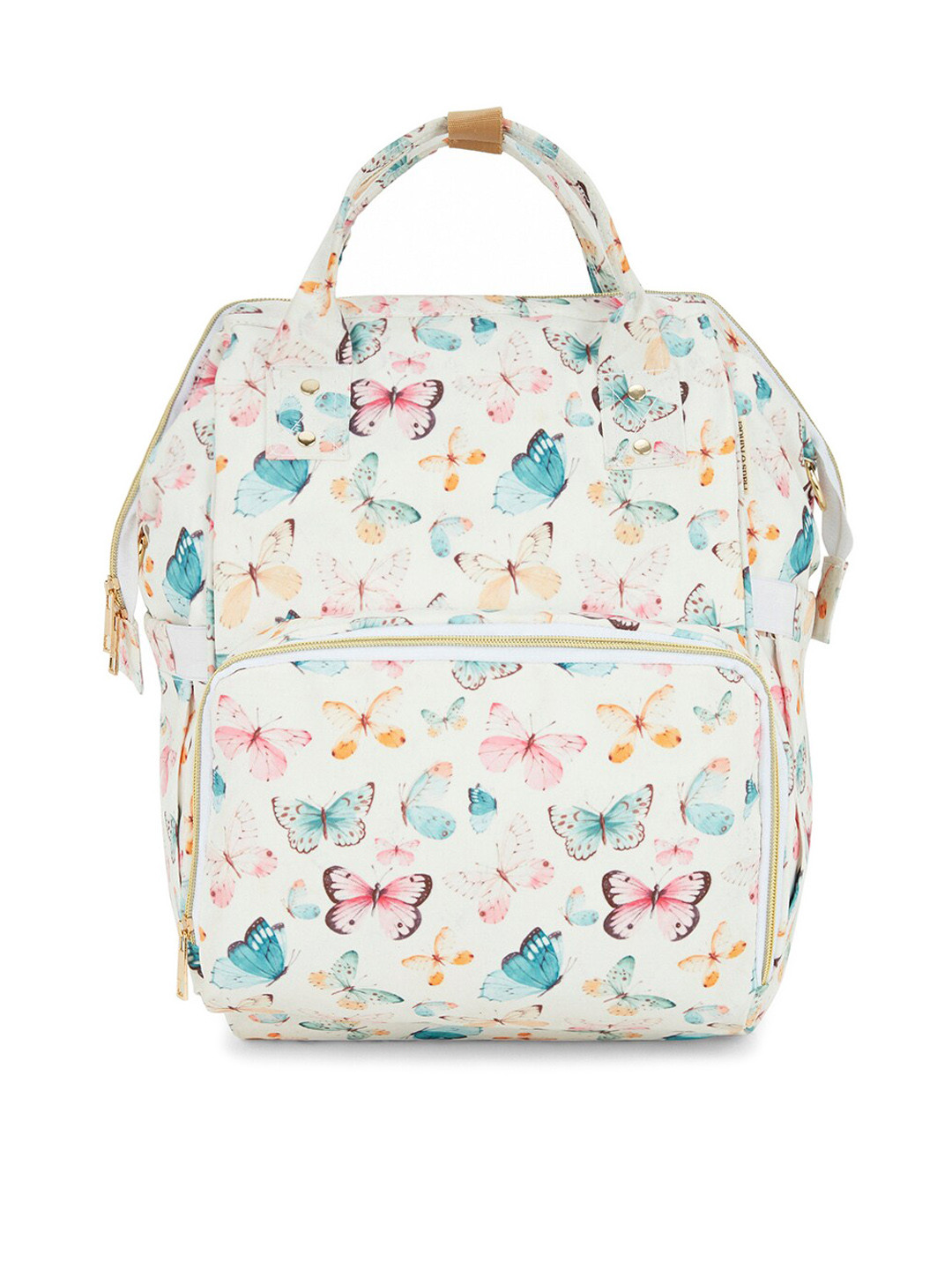 haus & kinder Kids Printed Canvas Water Resistant 20L Diaper Backpack