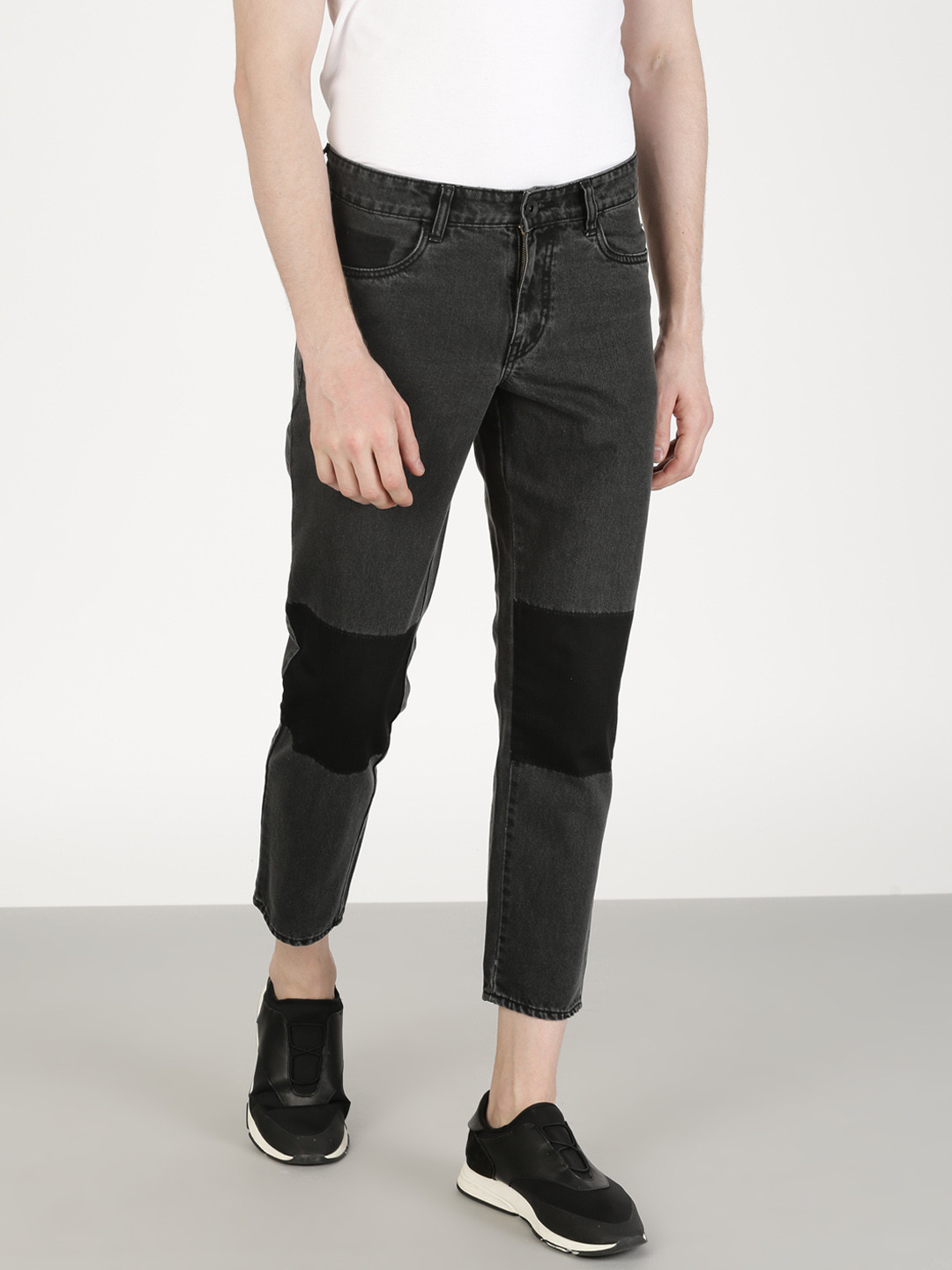 mens color block jeans
