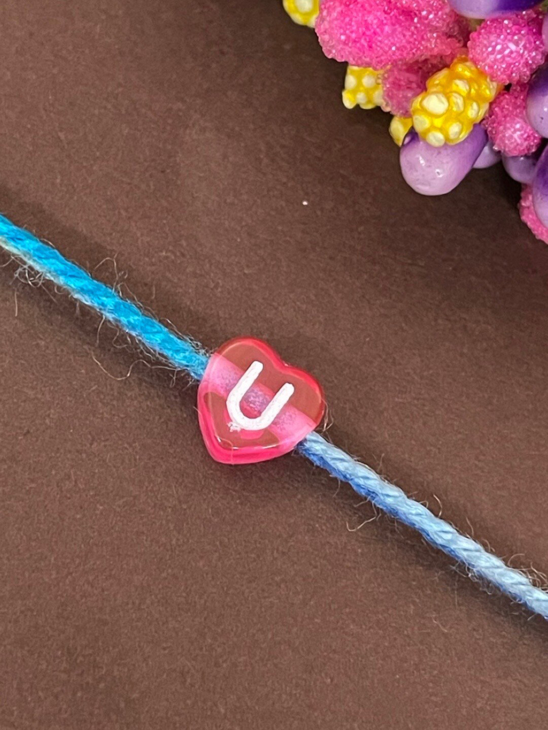 Digital Dress Room U Alphabet Charm Detail Rakhi