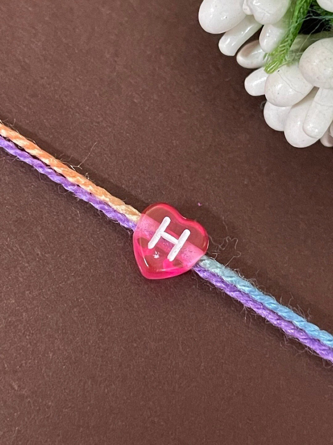 Digital Dress Room H Alphabet Charm Detail Rakhi