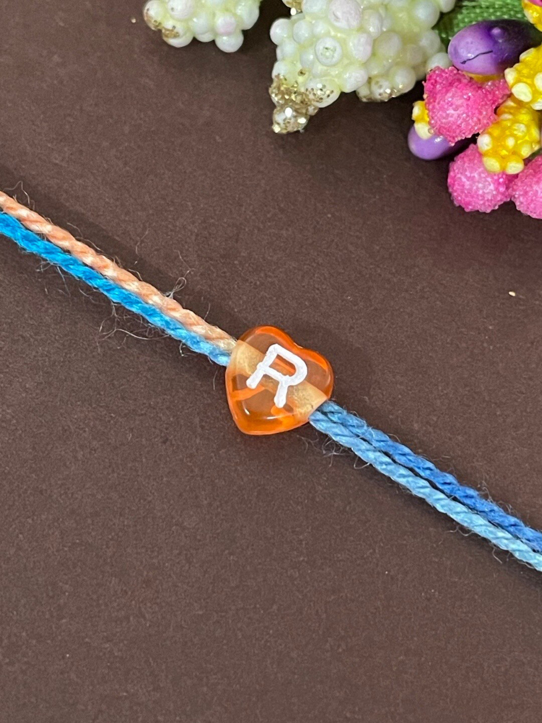 Digital Dress Room R Alphabet Charm Detail Rakhi