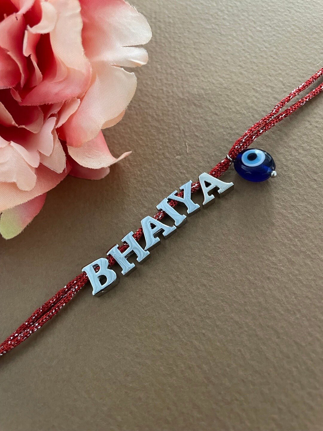 Digital Dress Room Men Bhaiya-Charm Studded Thread Rakhi