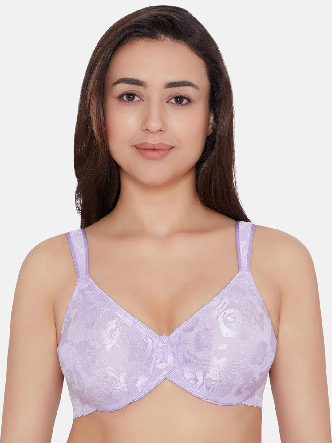 Wacoal Plus Size Self Design Rapid-Dry Bra With Full Coverage Underwired