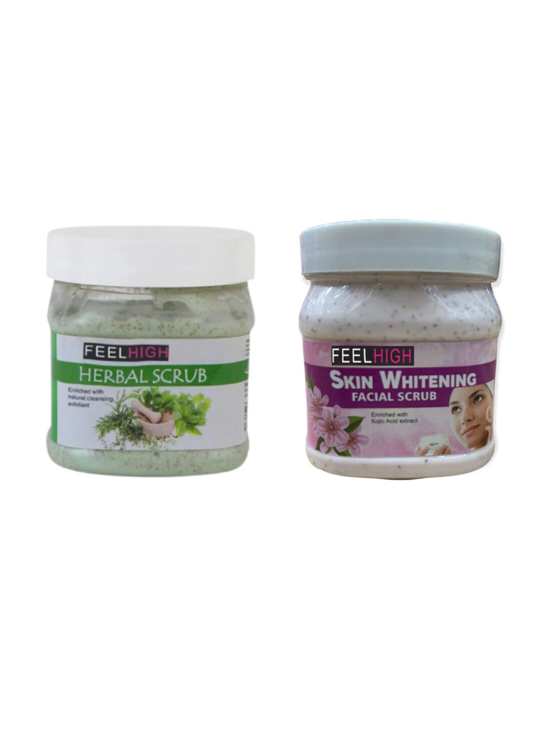 FEELHIGH Set Of 2 Herbal & Skin Whitening Face Scrubs - 500 ml Each