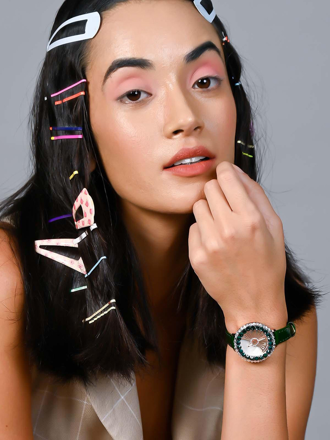 ODETTE Women Leather Bracelet Style Straps Watch