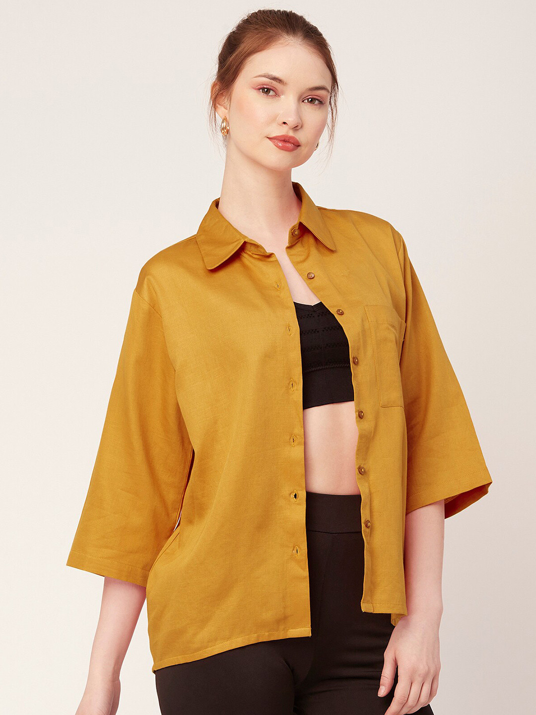 Moomaya Classic Opaque Casual Shirt
