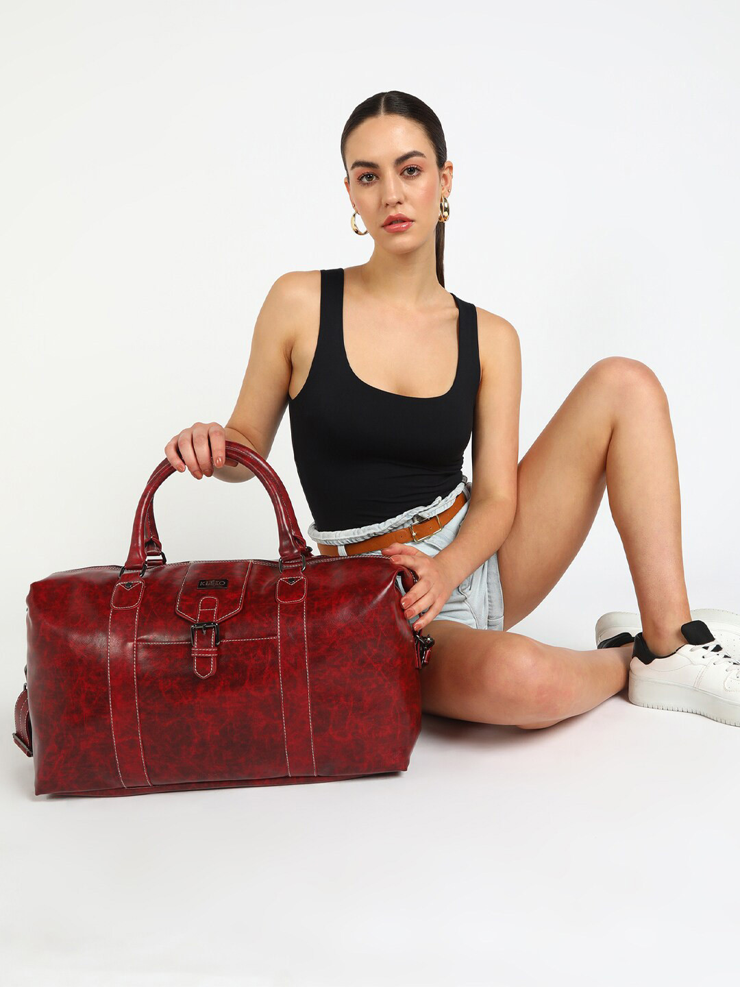 KLEIO Marble Printed Vegan Duffel Bag