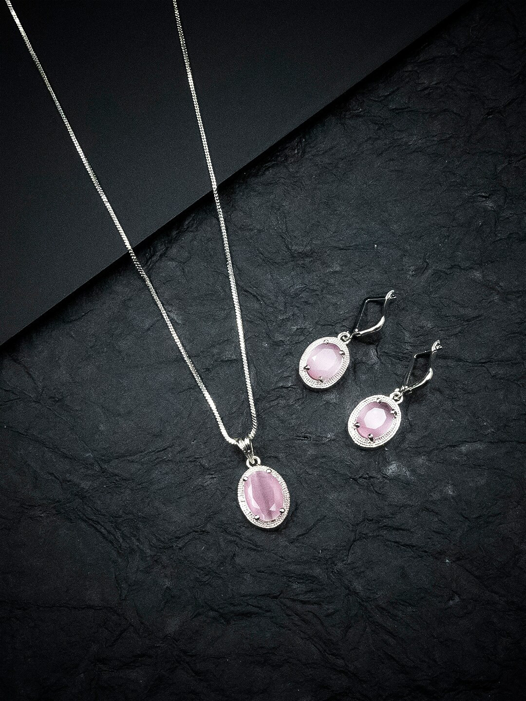 StileAdda Women Rhodium Plated Pendant Set