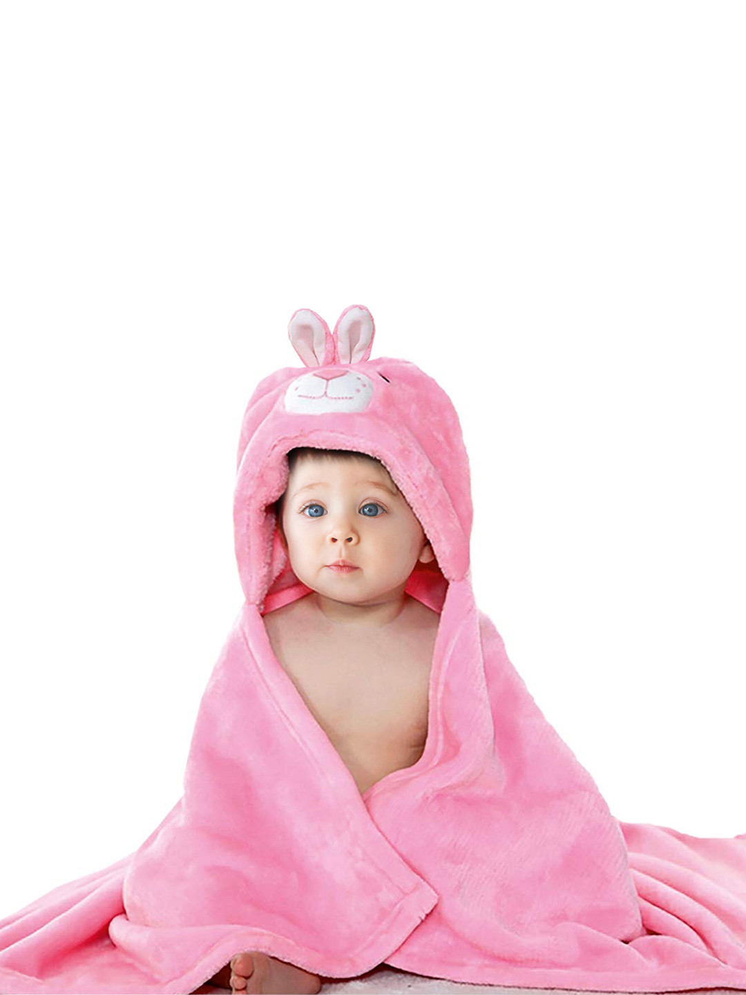 OyO Baby Infants Kids Pink Rabbit Fleece Ac Room Baby Blanket