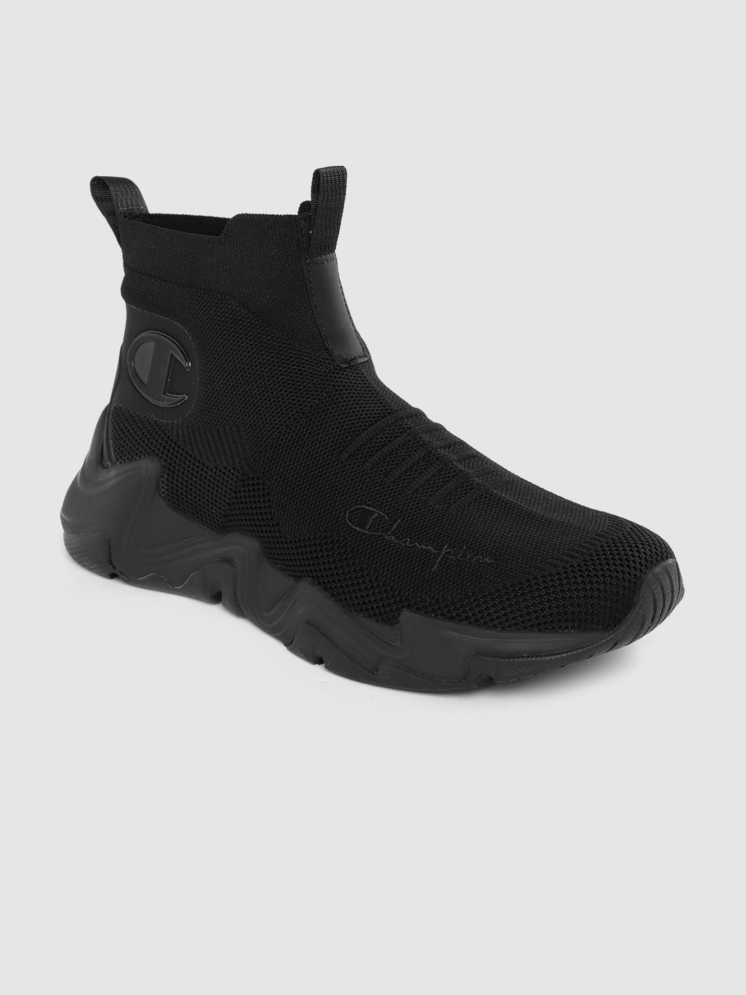 Champion Women Woven Design Mid-Top Sneakers