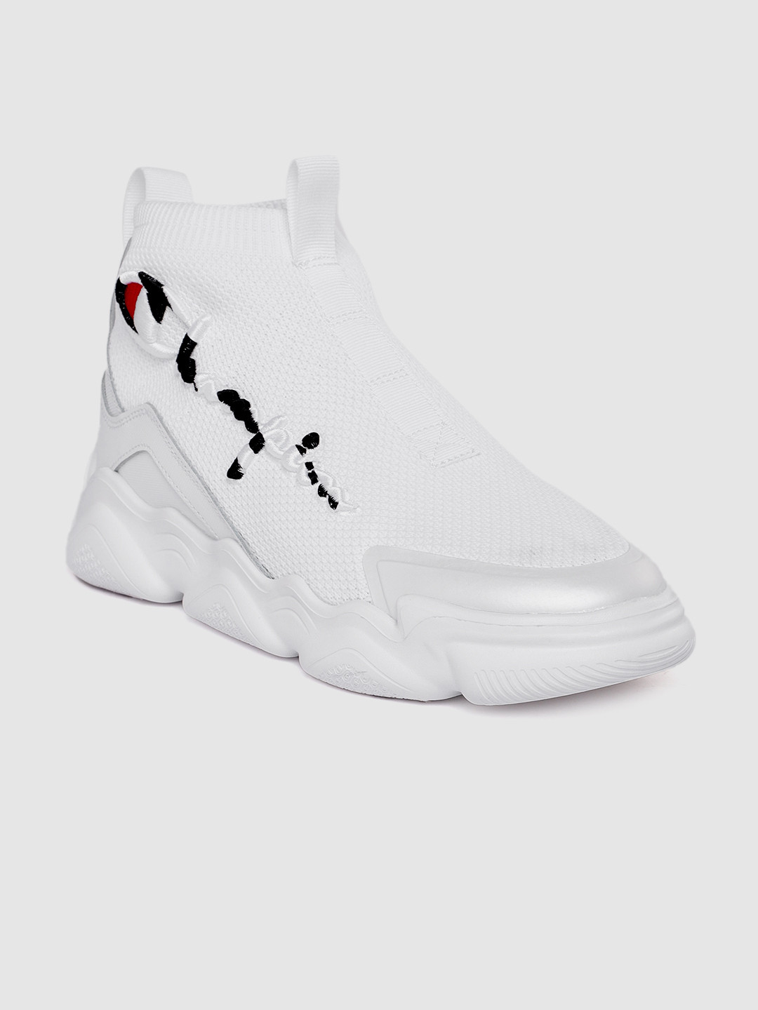 Champion Women Woven Design Mid-Top Sneakers