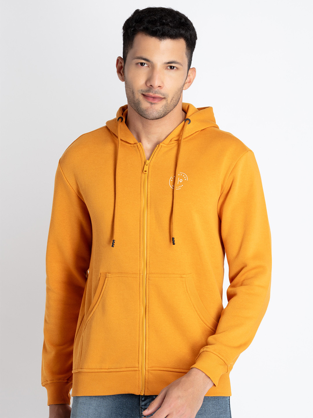 Status Quo Hooded Cotton Front Open Sweatshirt