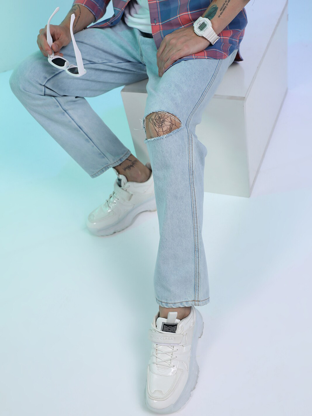 HIGHLANDER Men Relax Carrot Ankle Length Jeans