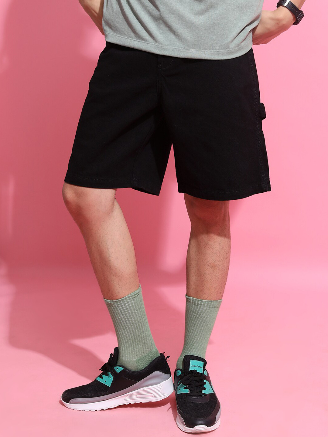 HIGHLANDER Men Denim Knee Length Short