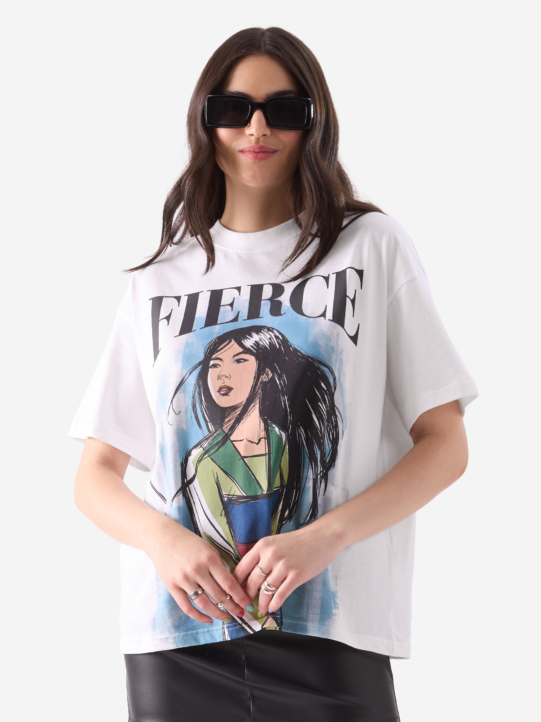 The Souled Store Disney Typography Printed Cotton T-shirt