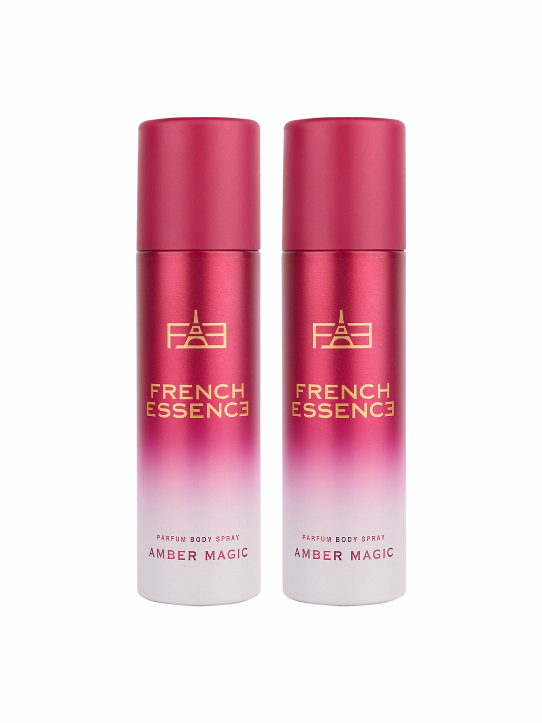 FRENCH ESSENCE Set of 2 No Gas Parfum Body Spray 99 g (120ml) Each - Amber Magic
