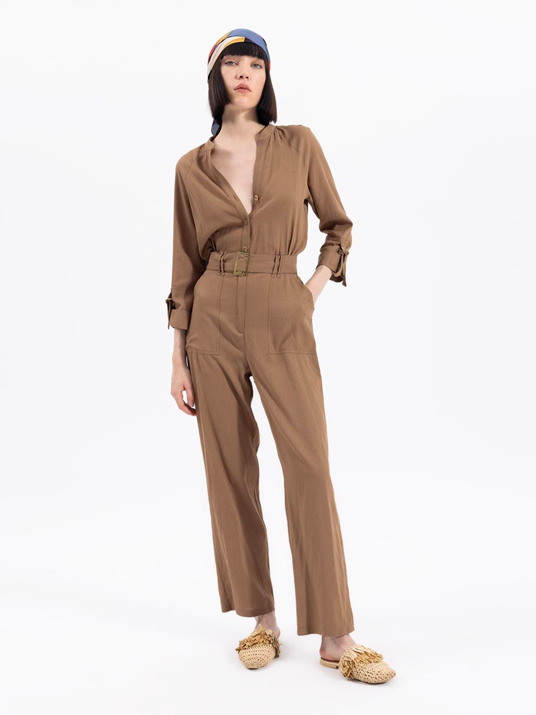 PRET A TUER V-Neck Basic Jumpsuit