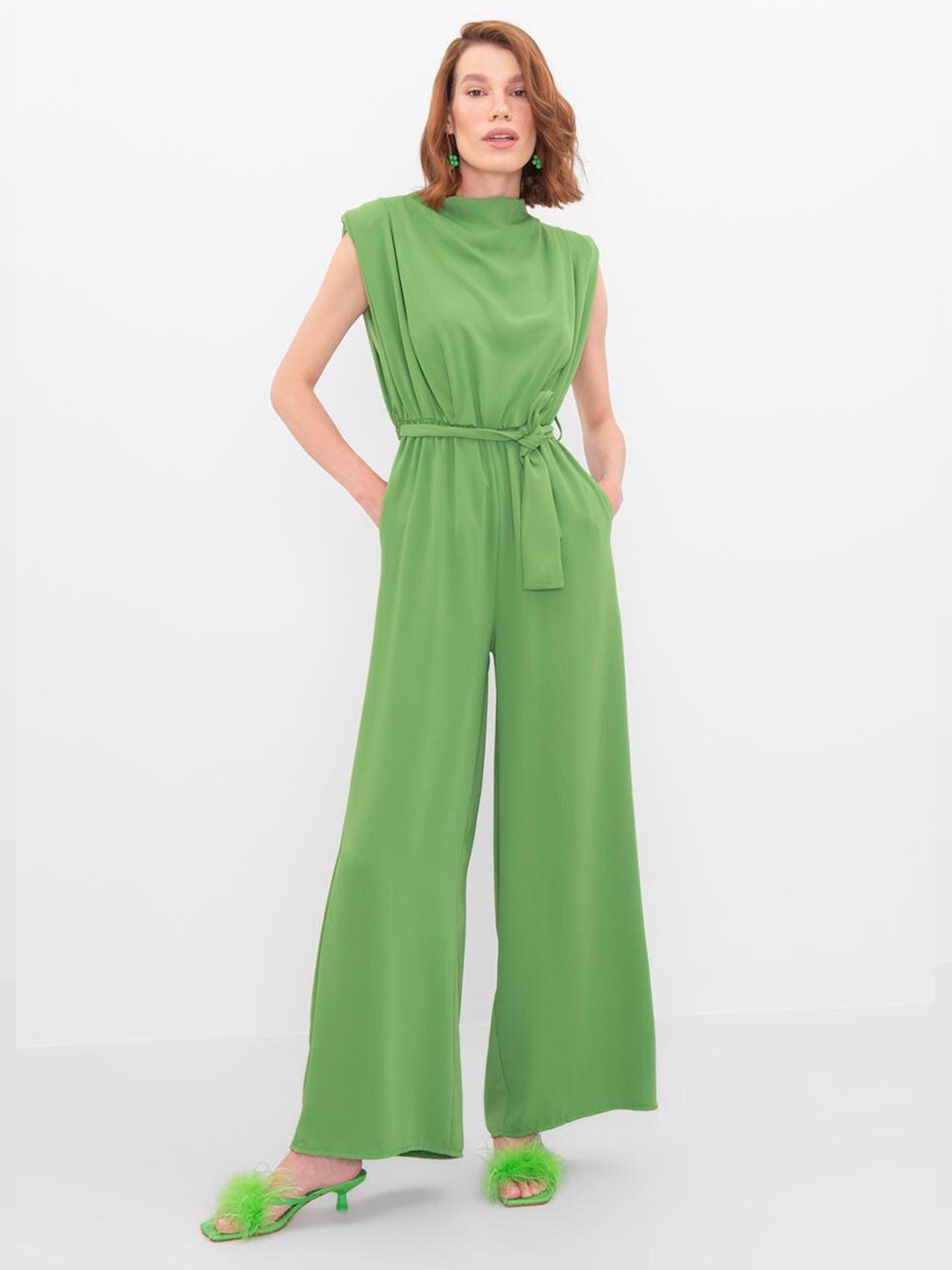 PRET A TUER Cowl Neck Basic Jumpsuit