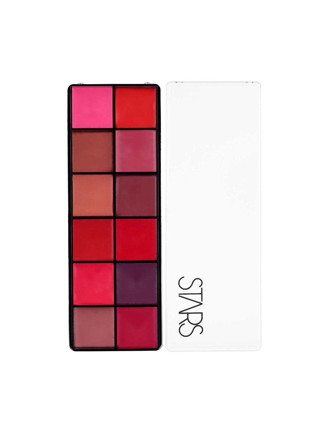 Stars Cosmetics 12 Shades Smudgeproof Highly Pigmented Lush Lip Lipstick Palette - 72g