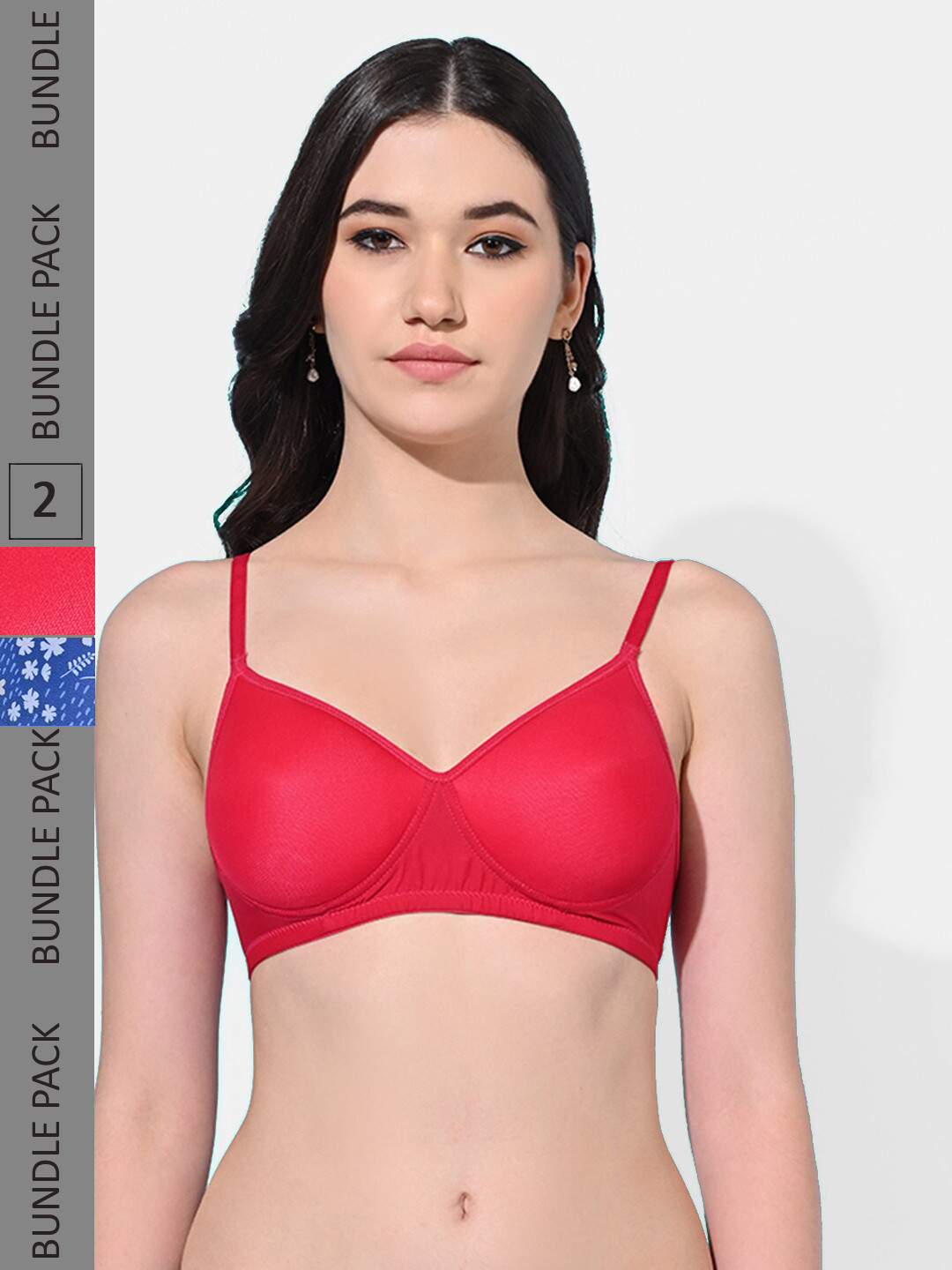 FIMS Pack Of 2 Full Coverage Lightly Padded All Day Comfort Bras