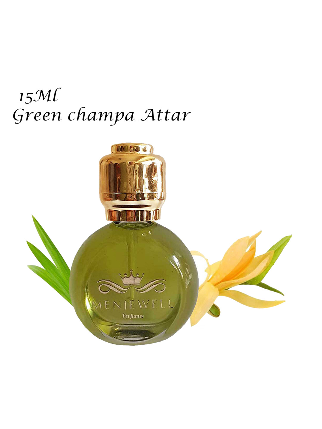 Menjewell Premium Long Lasting Green Champa Attar Perfume - 15ml