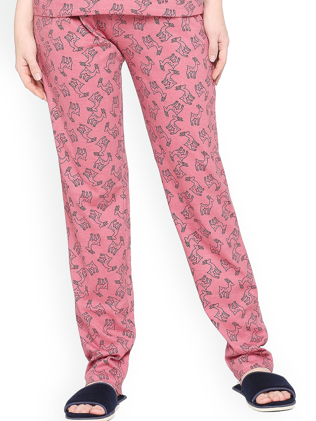 zebu Printed Pure Cotton Mid-Rise Lounge Pants