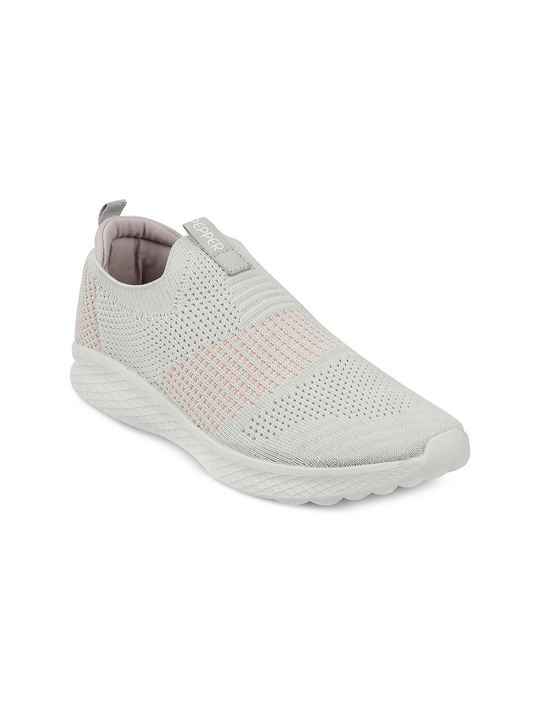 PEPPER Women Textured Lightweight Comfort Insole Mesh Basics Slip-On Sneakers