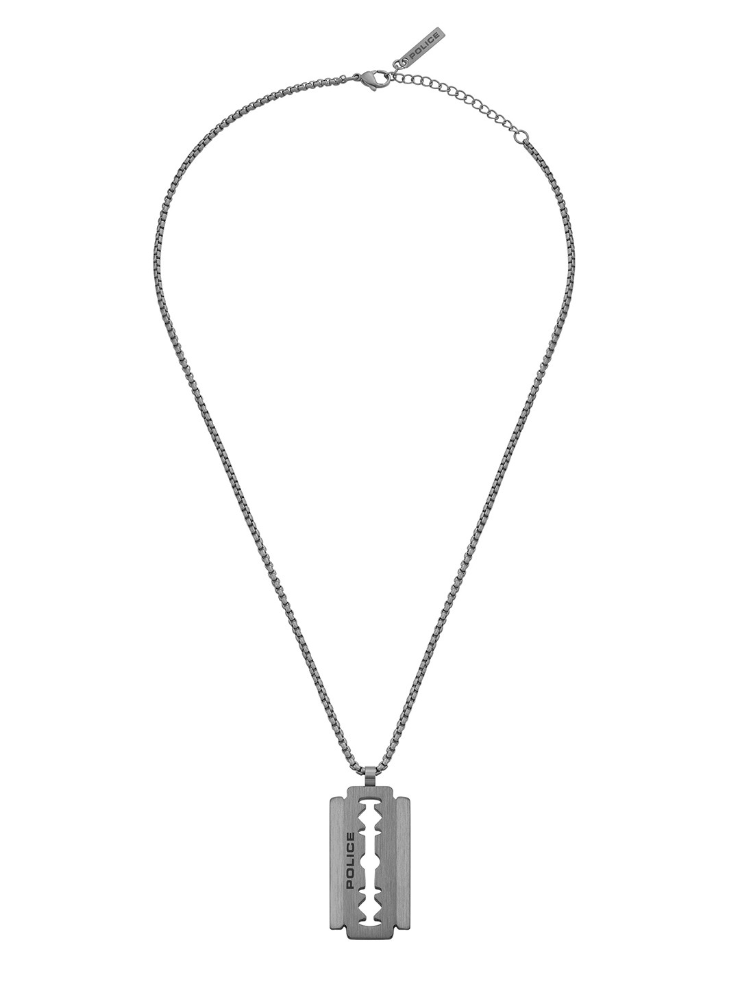 Police Men Razorblade Brushed Chain