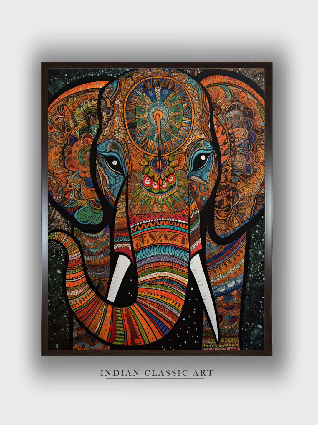 INDIAN CLASSIC ART MajesticIndian Canvas Wall Rectangle Paintings Wall Art - 30 x 20In