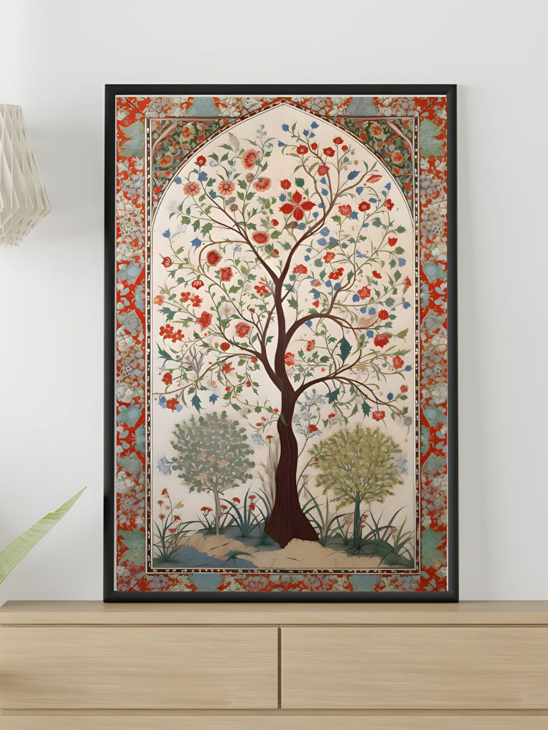 INDIAN CLASSIC ART Beige & Brown Painting Canvas Wall Art