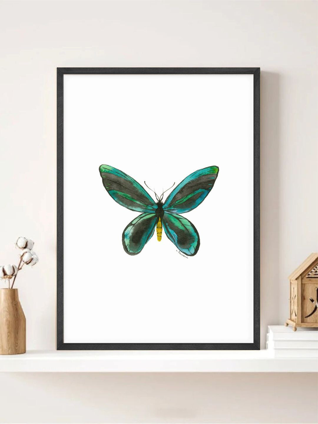 INDIAN CLASSIC ART Butterfly Canvas Wall Rectangle Paintings Wall Art -30 x 20 In