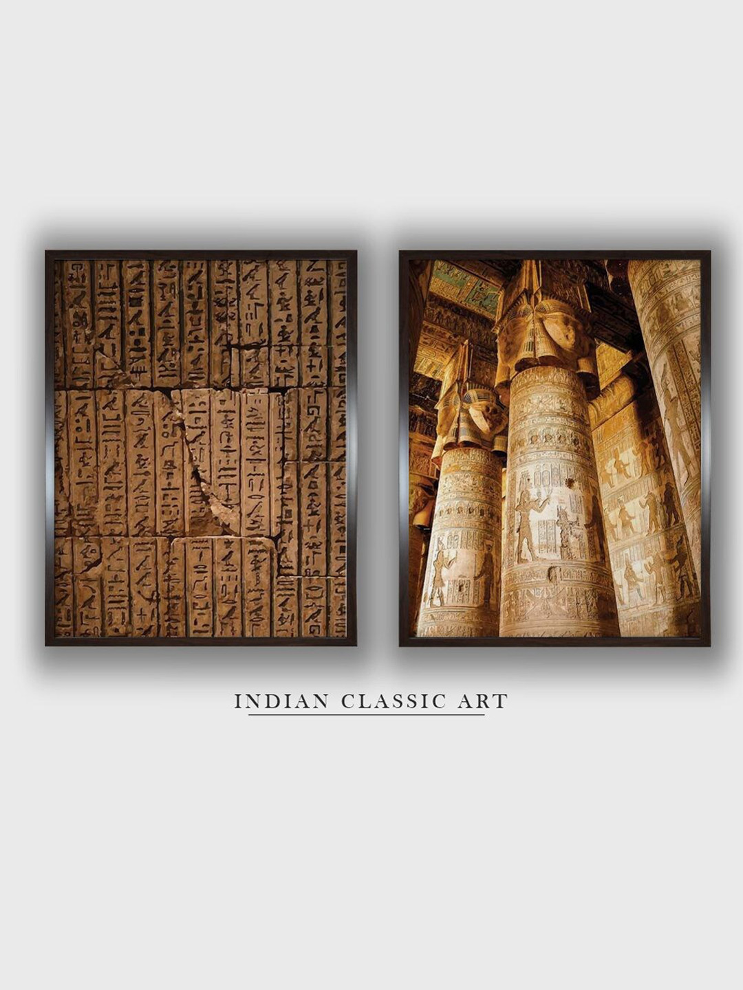 INDIAN CLASSIC ART Brown 2 Pieces Indian Classic Wall Art