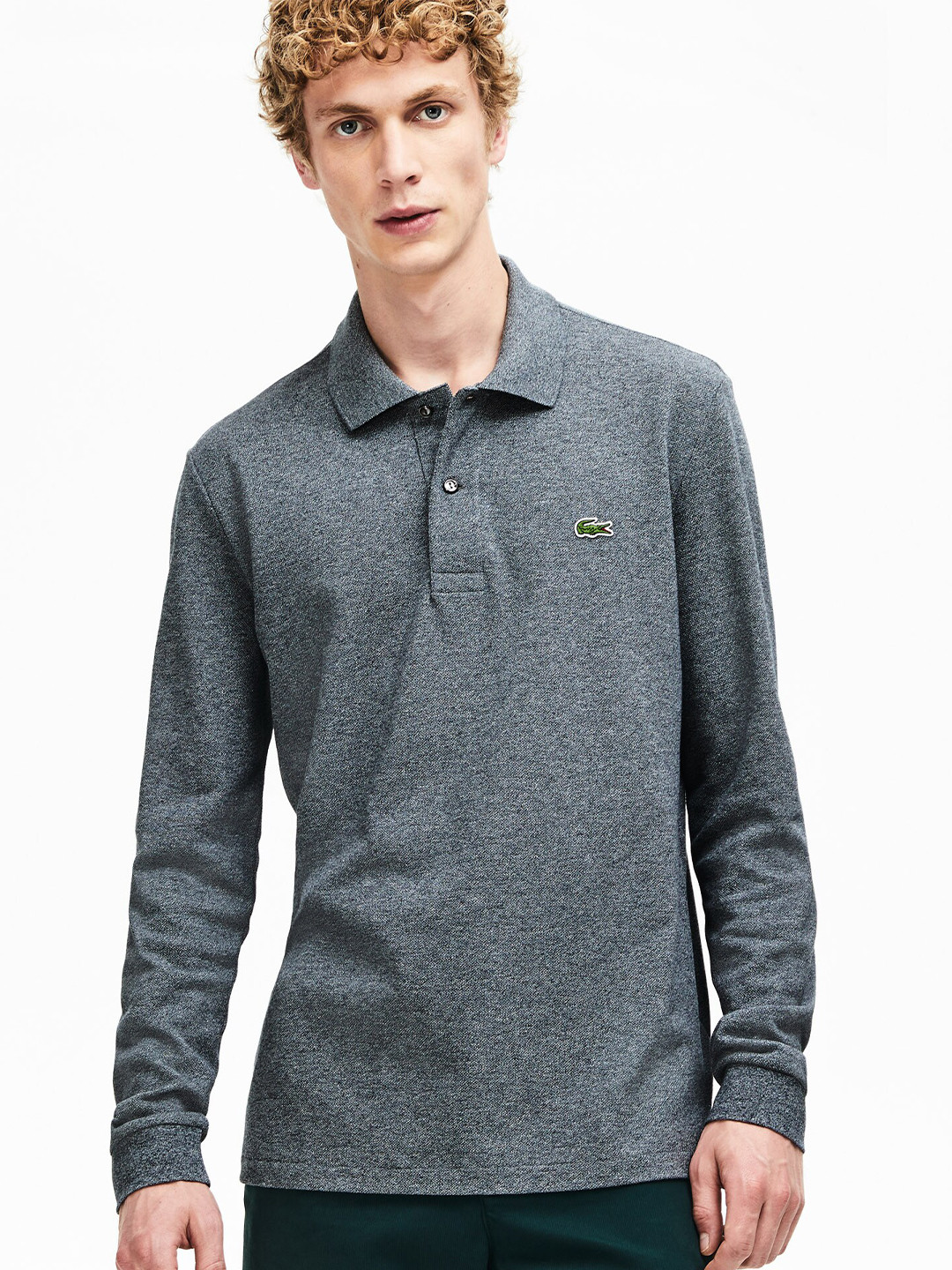 Lacoste Self Design Polo Collar Pure Cotton T-Shirt