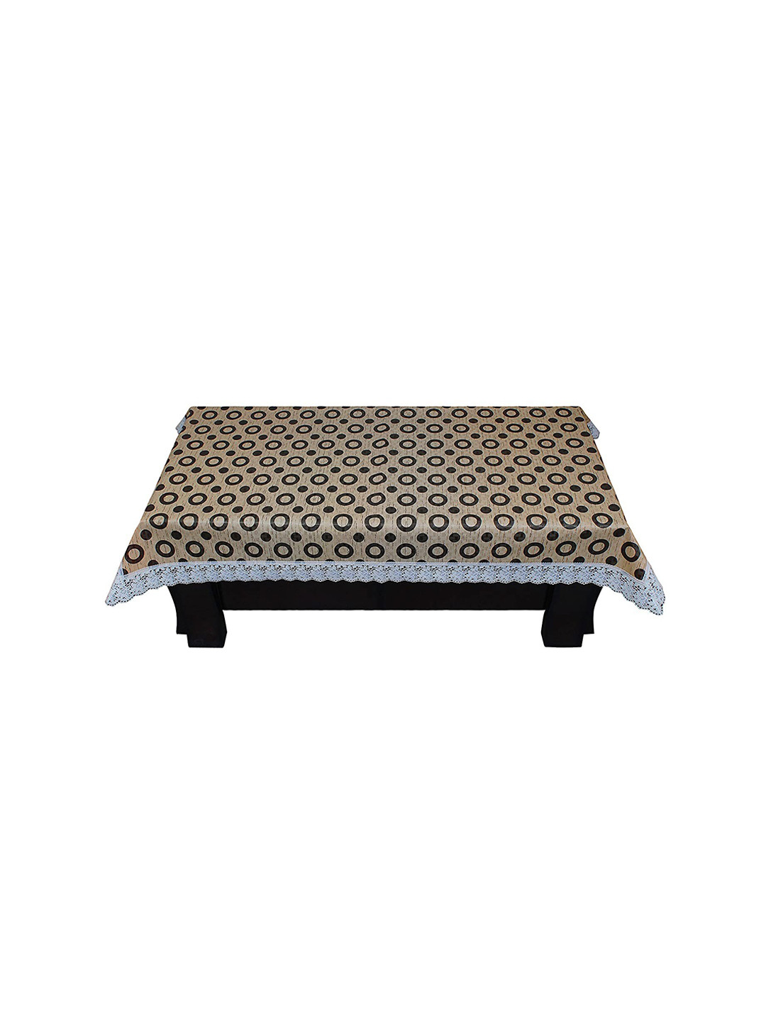 Dakshya Industries Beige Printed 4 Seater Table Covers