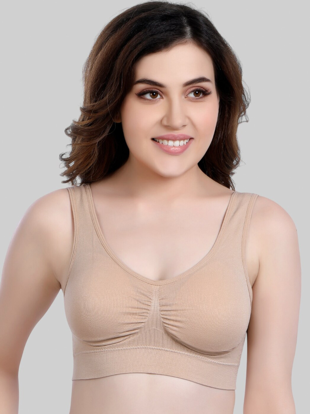 PLUMBURY Moisture Wicking Rapid-Dry Full Coverage Sports Bra